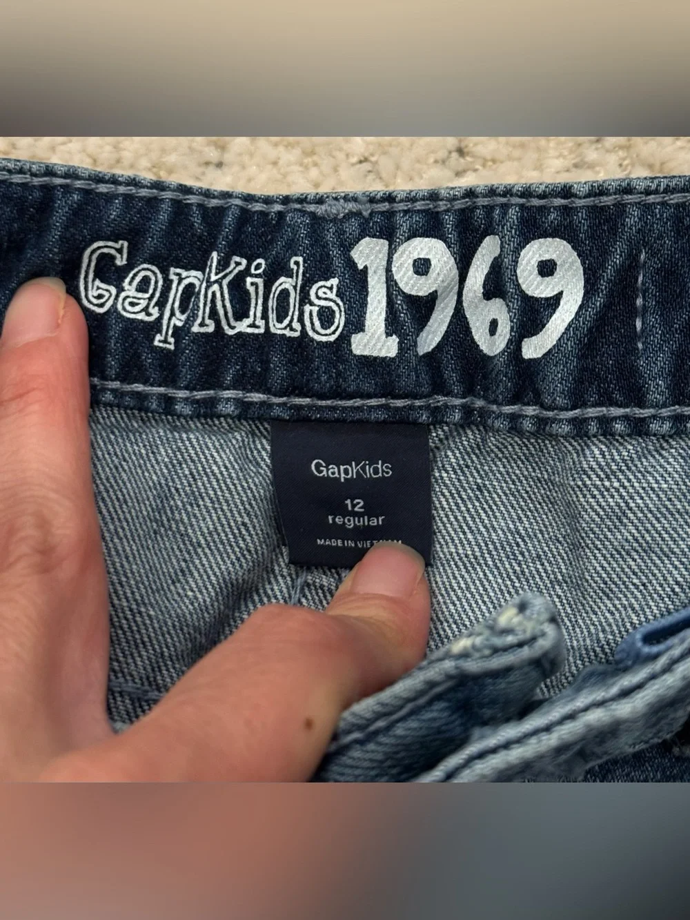 NWT GapKids 1969 Girls Denim Bermuda Shorts Size 12 Regular Distressed Cuffed
